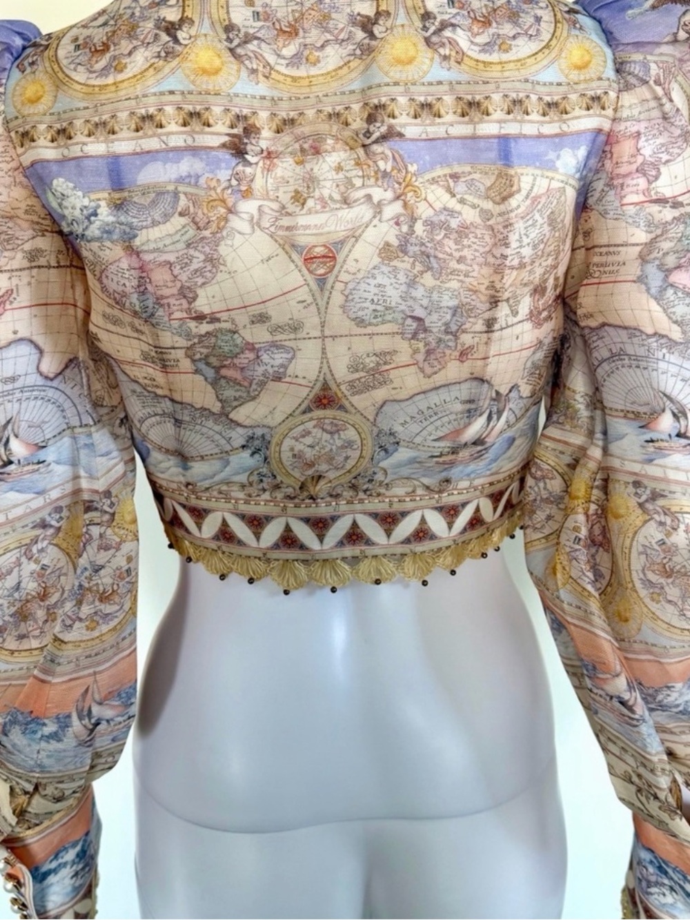Zimmermann High Tide cropped blouse 0P - Picture 9 of 10